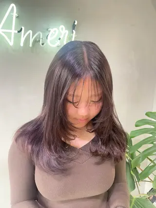 セミロング カラー 新宿/透明感カラー/ 髪質改善/桜良のヘアスタイル