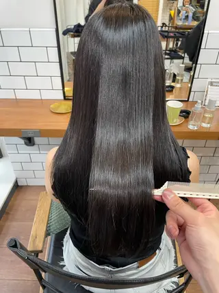 ロング 弱酸性ストレート 髪質改善/小野寺のヘアスタイル