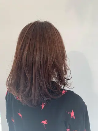 セミロング カラー パーマ ヘアアレンジ 加藤 綾華のヘアスタイル