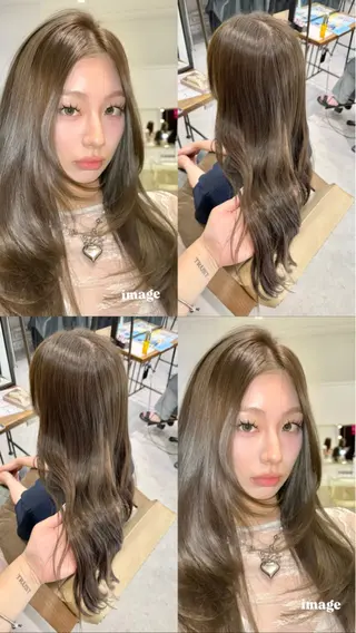 ロング カラー ブリーチなしwカラー /艶カラー/oukaのヘアスタイル