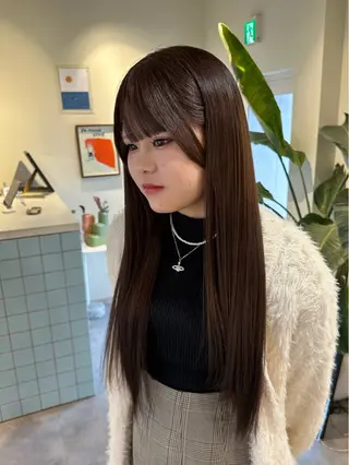 ロング カラー HANAME 原宿美容室のヘアスタイル