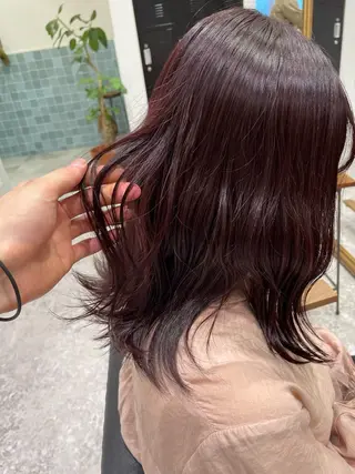 カラー 矯正パーマ、ベージュ ボブカット🫧のヘアスタイル