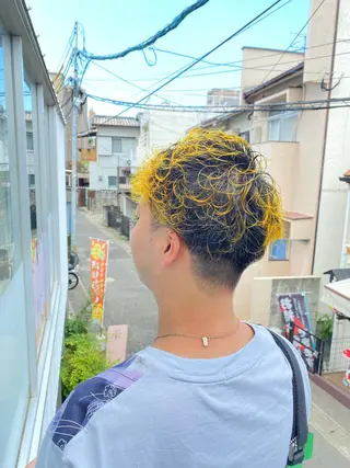 ショート カラー パーマ メンズ ショート✨美髪矯正✨ wasaiのヘアスタイル