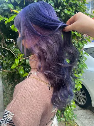 ロング カラー マンツーマン女性 美容師 奏のヘアスタイル