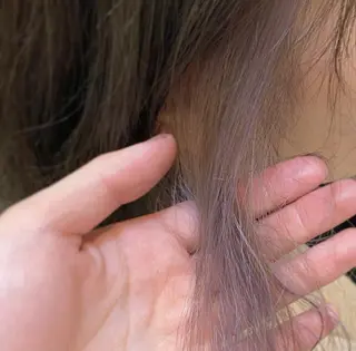 ミディアム カラー 酸性ストレート/ブリ ーチなしWカラー河本のヘアスタイル