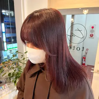セミロング カラー ハイライト/レイヤー /艶髪/吉田愛望のヘアスタイル