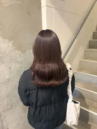 セミロング 中田 桃夏のヘアスタイル