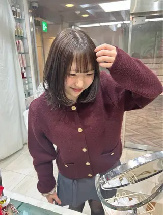 ミディアム カラー ありむらもえ/ 透明感カラーのヘアスタイル