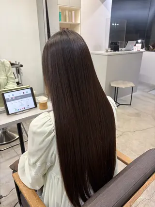 ロング 絶対綺麗な暖色カラー 🎯あります✨増渕✨のヘアスタイル