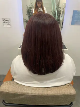 ミディアム カラー ヘアアレンジ ナチュラル🌿垢抜け 福澤ゆきあのヘアスタイル
