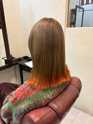 ミディアム カラー 吉岡 なみのヘアスタイル