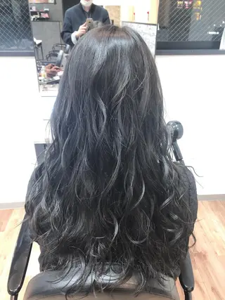 ロング カラー 太白区/白髪ぼかし ハイライト/千葉達人のヘアスタイル