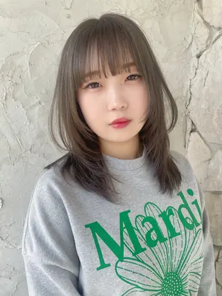 セミロング カラー 🌈高田大夢似合わせ 透明感カラー🌈のヘアスタイル