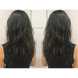ロング カラー ヘアアレンジ 蔵前🫧韓国風レイヤ ーカット🫧KAHOのヘアスタイル