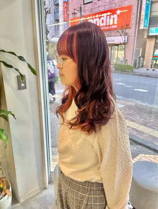 ロング カラー ヘアアレンジ 🍓艶髪/艶カラー しんたに🌈のヘアスタイル