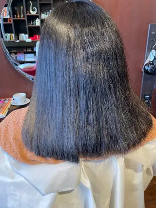 ミディアム パーマ 日高 香織のヘアスタイル