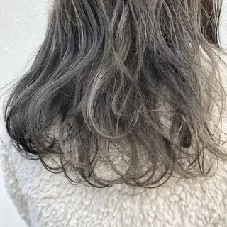 ミディアム カラー パーマ ヘアアレンジ 【白髪ぼかし 専門GBG】自由が丘のヘアスタイル