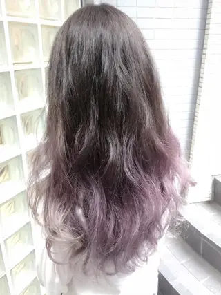 ロング カラー パーマ 神山 昌子のヘアスタイル