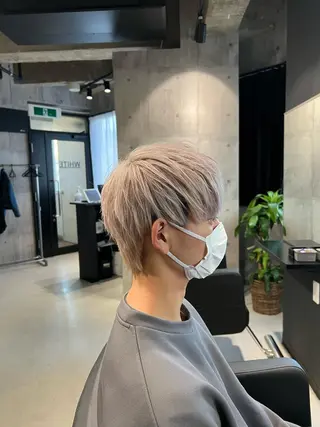 ショート カラー パーマ ヘアアレンジ メンズ 髪質改善_WHITE RYUSUKEのヘアスタイル
