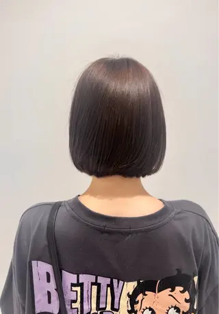 ショート カラー 👔ボブ﹨髪質改善 ストレート🩳ももかのヘアスタイル