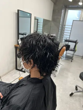 パーマ メンズ カズキ🌼曲がる 縮毛矯正のヘアスタイル