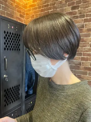 ショート カラー パーマ ヘアアレンジ メンズ キッズ ネイル マツエク・マツパ アイブロウ 久木原 ゆりのヘアスタイル
