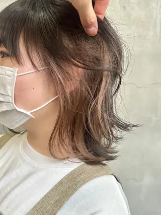 ミディアム カラー ブリーチダブルカラー 【koide】のヘアスタイル