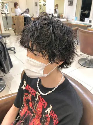 ショート パーマ メンズ ショートボブ💗 ヤマネシオリのヘアスタイル