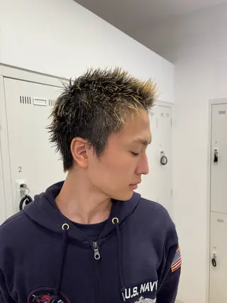 メンズ ハードパーマ Rico💜のヘアスタイル