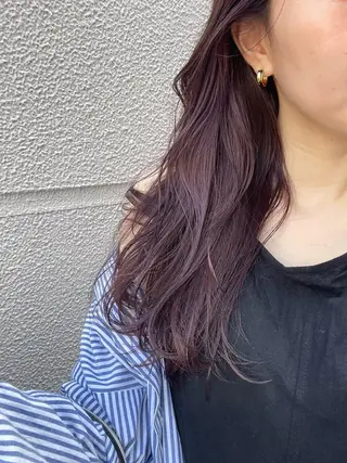 セミロング カラー ayaka 縮毛矯正レイヤーのヘアスタイル
