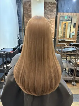 セミロング カラー ミルクティー/中野/ 🌺HANA🌺のヘアスタイル