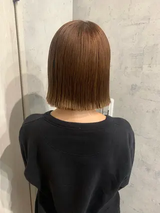 ショート カラー 酸性ストレート 髪質改善のヘアスタイル