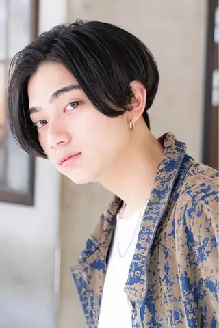 ミディアム カラー パーマ 新宿/韓国ヘア/ 髪質改善ストレートのヘアスタイル