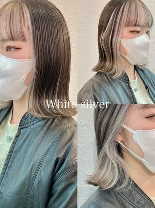 ミディアム カラー インナーカラー/レイ ヤーカット♡/マキシのヘアスタイル
