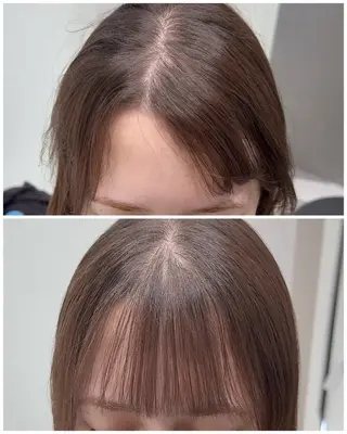 セミロング 縮毛矯正クロスパーマ 益子達也のヘアスタイル