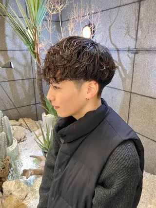 ショート パーマ メンズ 酸スト/フェザー パーマ/三谷海斗のヘアスタイル