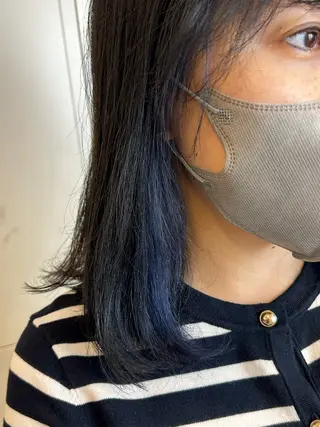 セミロング カラー 上田 愛來のヘアスタイル