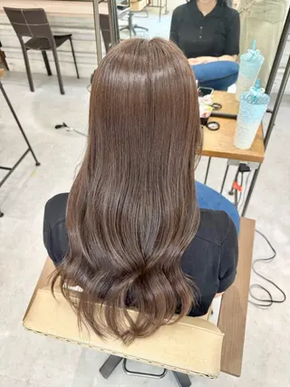 ロング カラー ブリーチなしwカラー /艶カラー/oukaのヘアスタイル