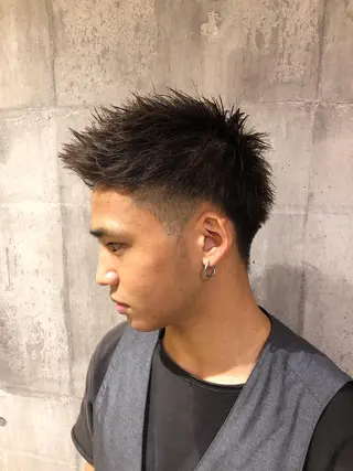 ミディアム カラー パーマ ヘアアレンジ メンズ キッズ ネイル マツエク・マツパ EnBlesS西宮 マンツーマン神道有基のヘアスタイル