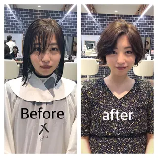 ショート カラー 中村 美穂のヘアスタイル