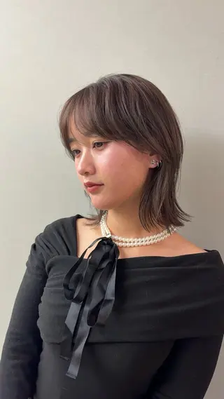 ミディアム 濱岸 蓮央のヘアスタイル