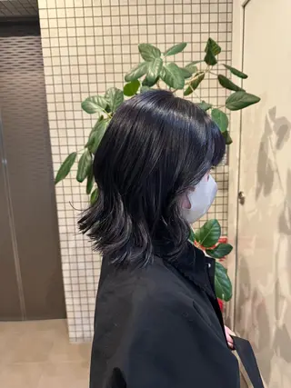 ミディアム カラー 透明感カラー🪡🤍 nanao🤍🪡のヘアスタイル