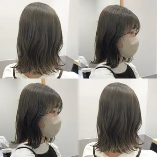 ミディアム カラー SAKINO. ベージュカラーのヘアスタイル