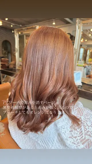 ロング カラー ハイライト/インナー /ブリーチ/レイヤーのヘアスタイル