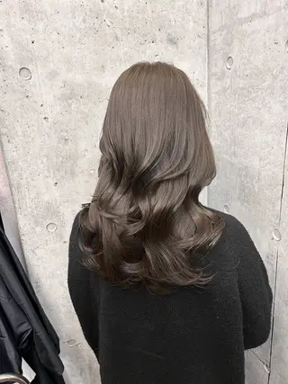 ロング カラー パーマ ヘアアレンジ ANJU/本町肥後橋 /似合わせカラー💖のヘアスタイル