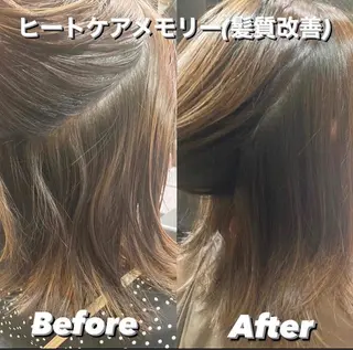 ミディアム カラー ショート/脱白髪染め ☆宇﨑悠実のヘアスタイル