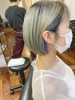ミディアム カラー マツエク・マツパ 小木曽智美 /ボブ/ショートのヘアスタイル