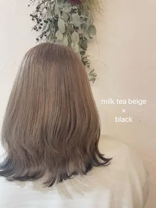 ミディアム カラー ヘアアレンジ 加藤あいり／大人 可愛いモテカラー♡のヘアスタイル
