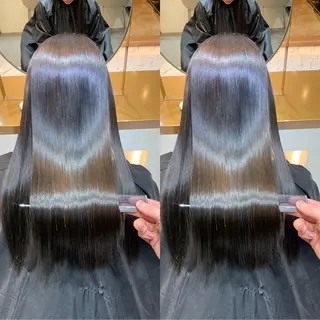ミディアム カラー パーマ ✨美髪矯正×髪質改善 🍎カイト🍎渋谷のヘアスタイル