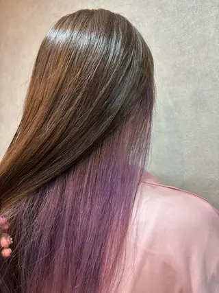 ロング カラー 💜髪質改善/ 艶カラー/ミナ🩷のヘアスタイル
